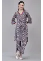 Dark Blue Cotton Hand Block Printed Co-ord Set