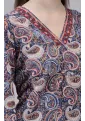 Dark Blue Cotton Hand Block Printed Co-ord Set