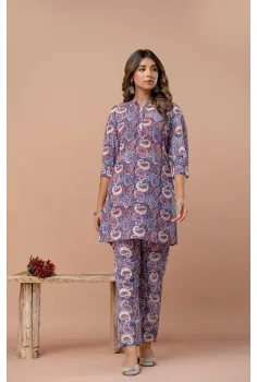 Blue Paisley Co-ord Set