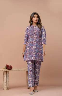 Blue Paisley Co-ord Set
