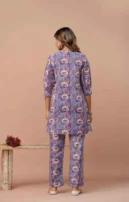 Blue Paisley Co-ord Set
