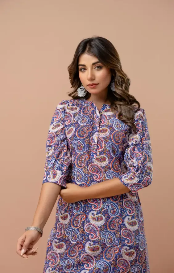 Blue Paisley Co-ord Set