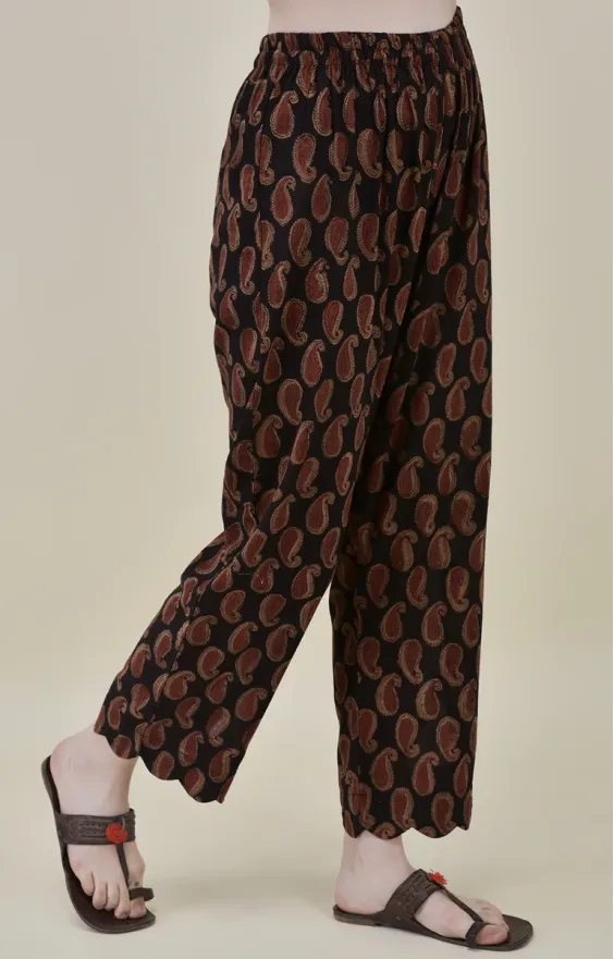 Paisley Dark Brown Anarkali Set