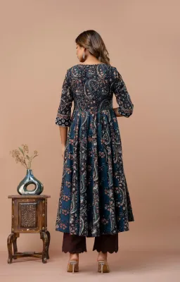 Indigo Dark Blue Anarkali Set