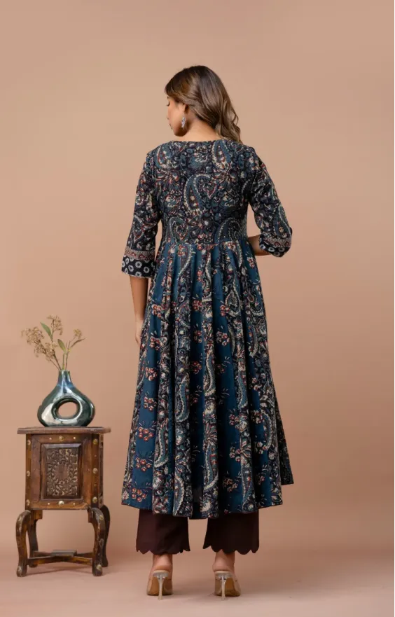 Indigo Dark Blue Anarkali Set