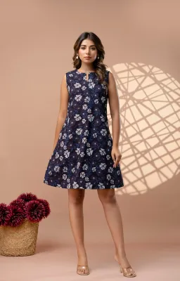 Indigo Dark Blue A-line Dress