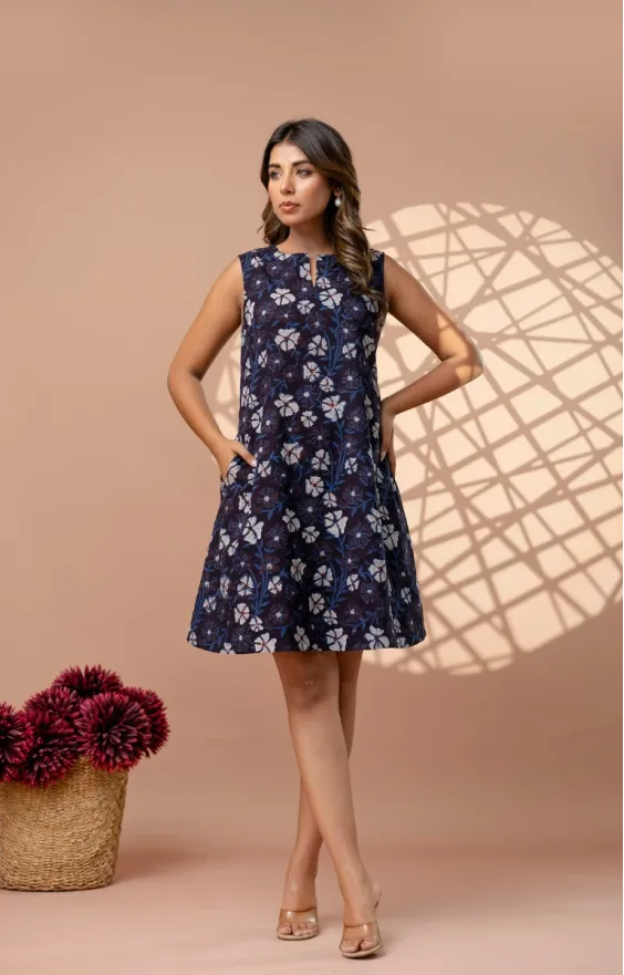 Indigo Dark Blue A-line Dress