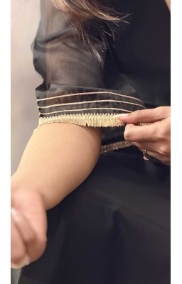 Deep Space Black Mal Kurta (Without Dupatta)