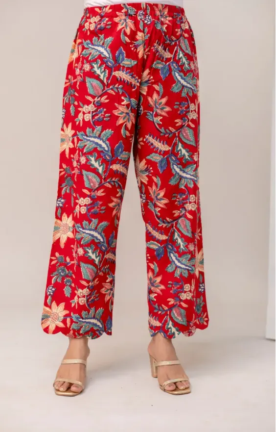 Red Blue Straight Suit