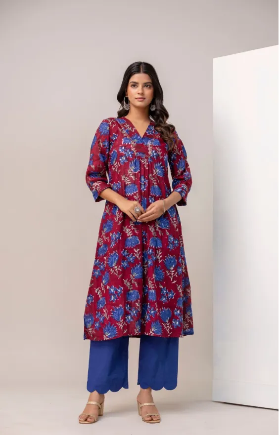 Cocacola Blue A-line Suit