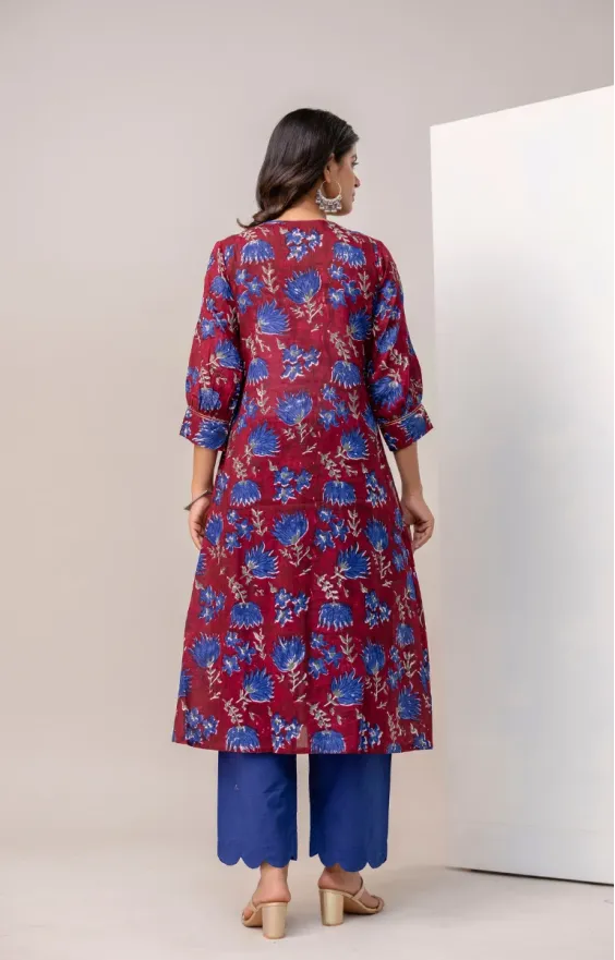 Cocacola Blue A-line Suit