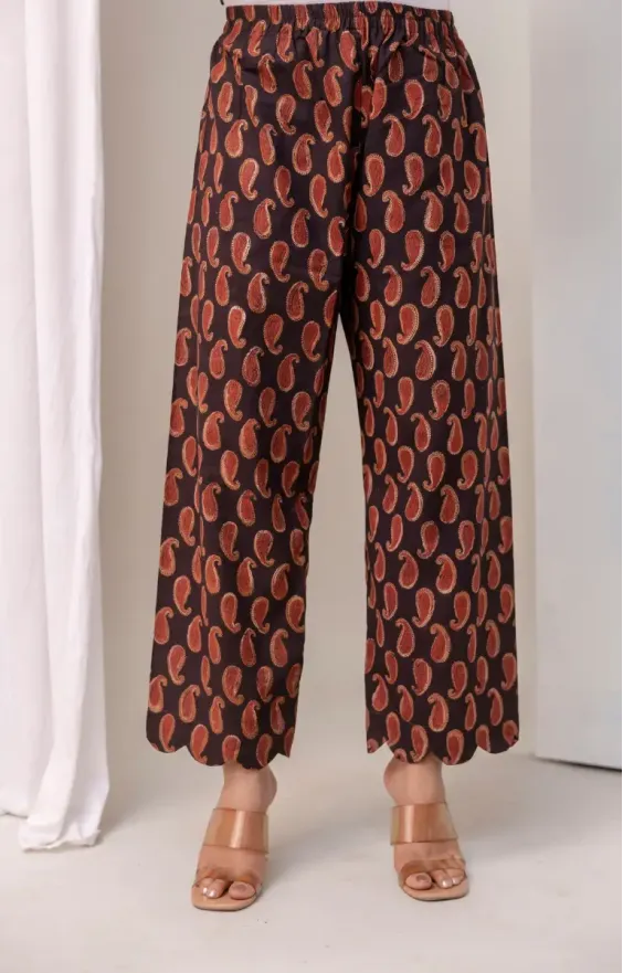 Paisley Dark Brown A-line Suit