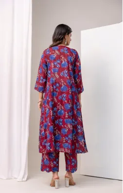 Cocacola Blue Piping A-line Suit