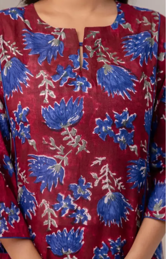 Cocacola Blue Piping A-line Suit