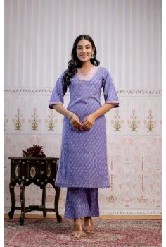 Purple Booti V-neck Suit