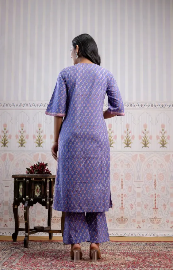Purple Booti V-neck Suit
