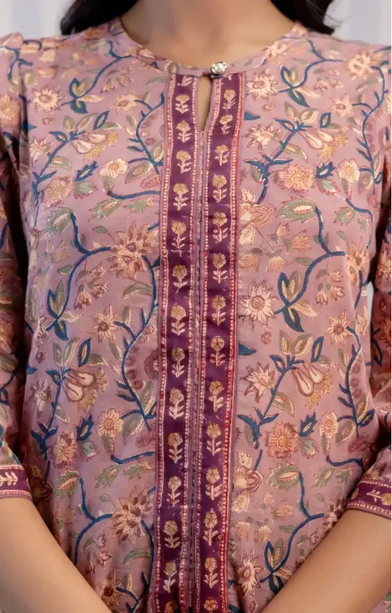Pink Blue Cotton Top