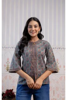 Green Cotton Top